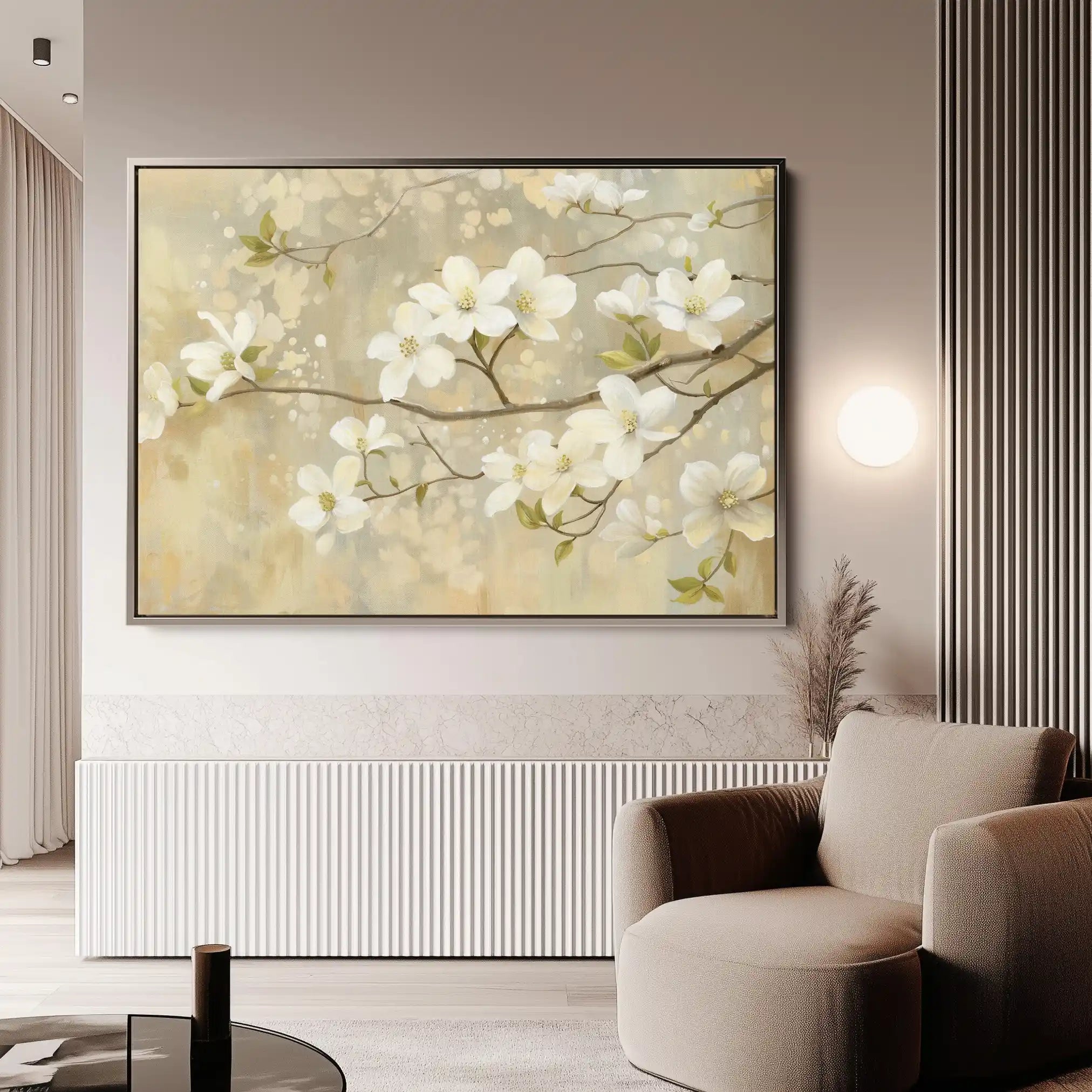 Floral 559 Canvas Art 60 x 40 cm / Black