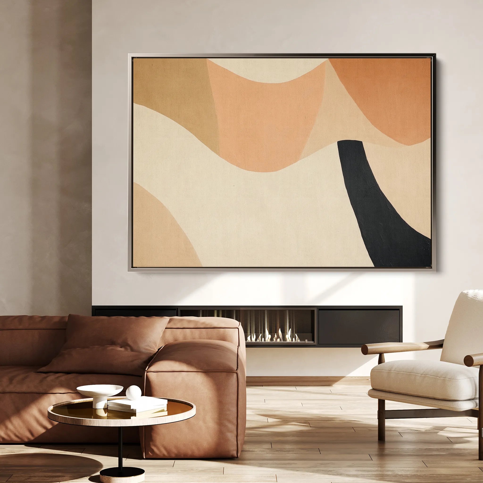 Abstract 560 Canvas Art 18" x 24" / 45 x 60 cm / Black