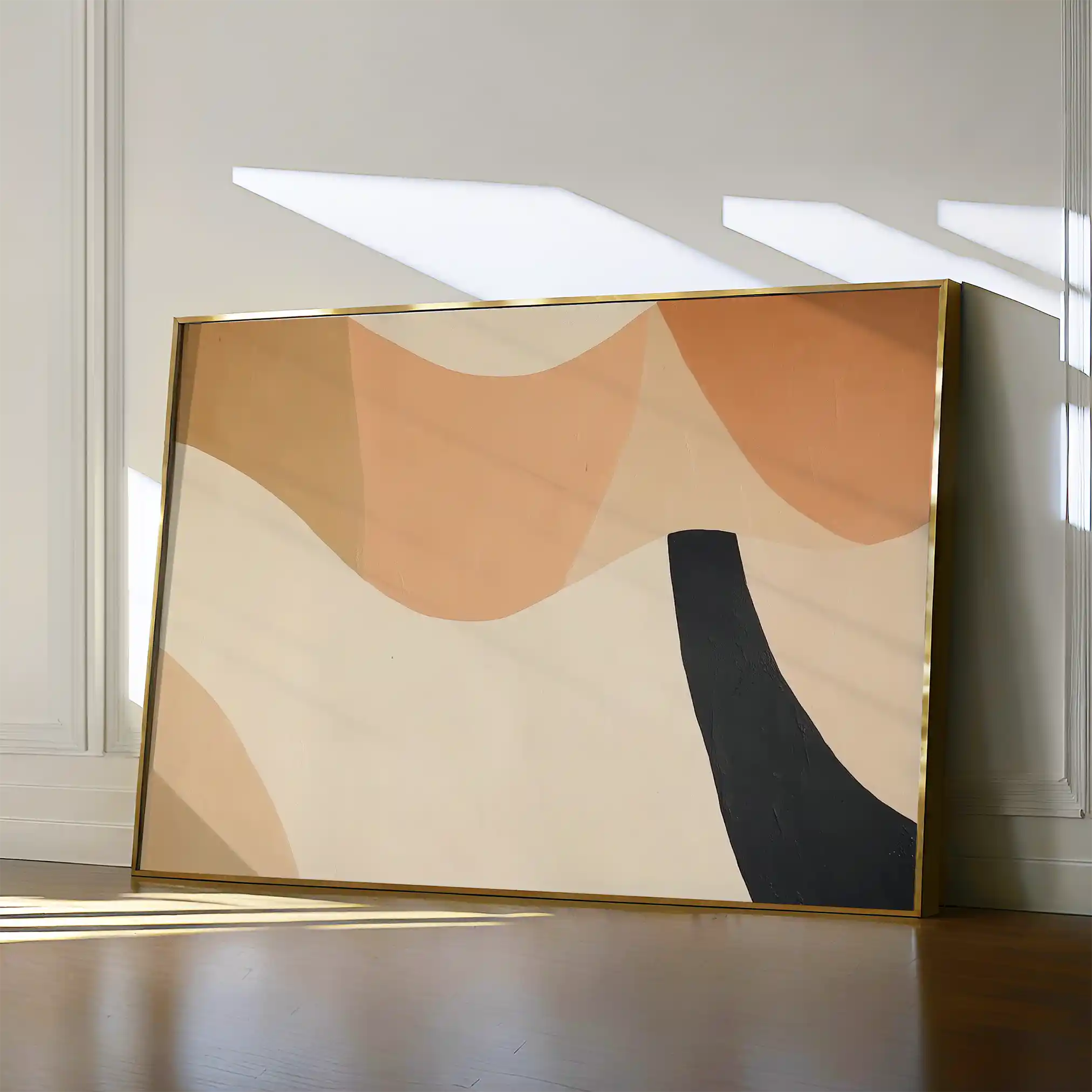 Abstract 560 Canvas Art 18" x 24" / 45 x 60 cm / Black