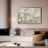 Floral 560 Canvas Art 18" x 24" / 45 x 60 cm / Black
