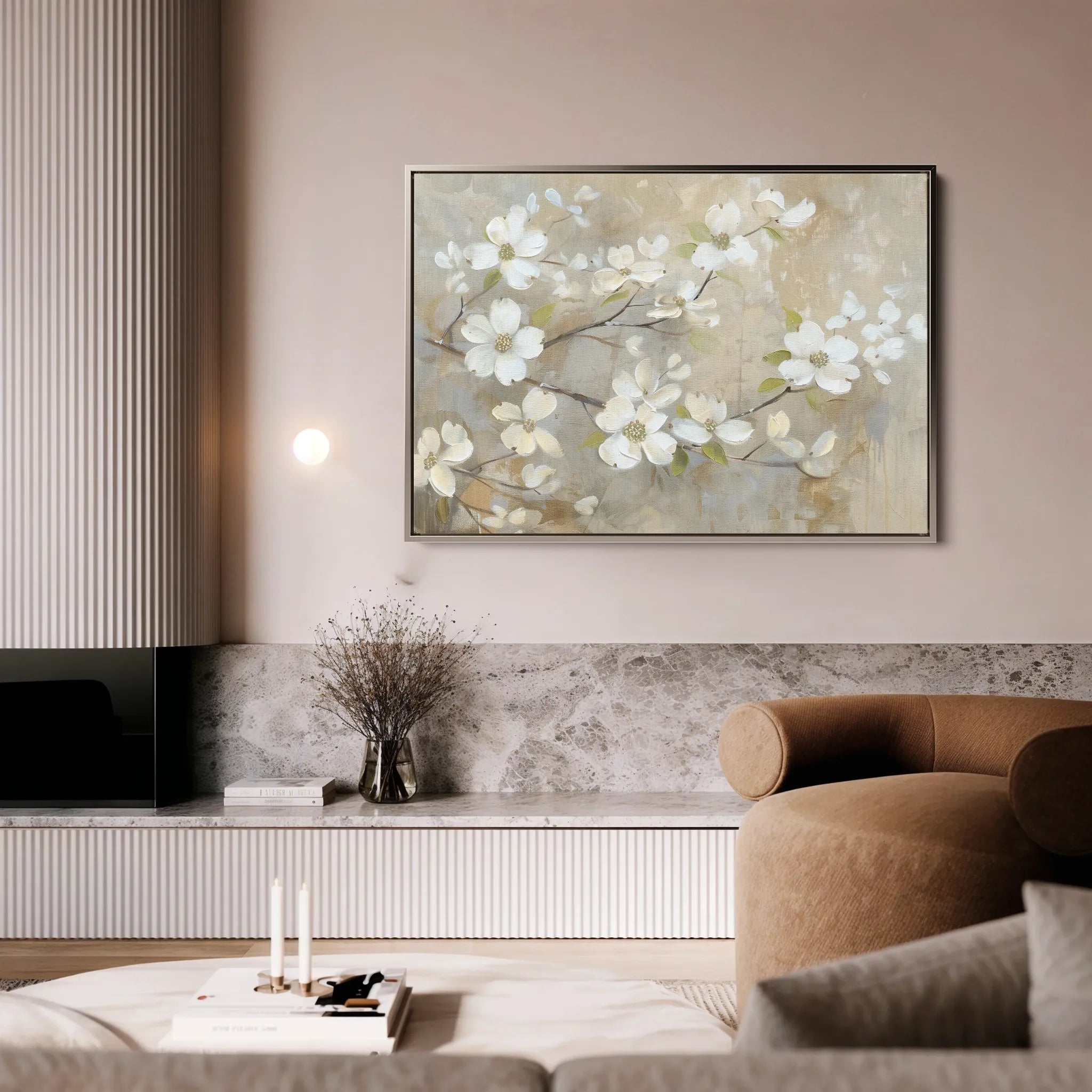 Floral 560 Canvas Art 18" x 24" / 45 x 60 cm / Black