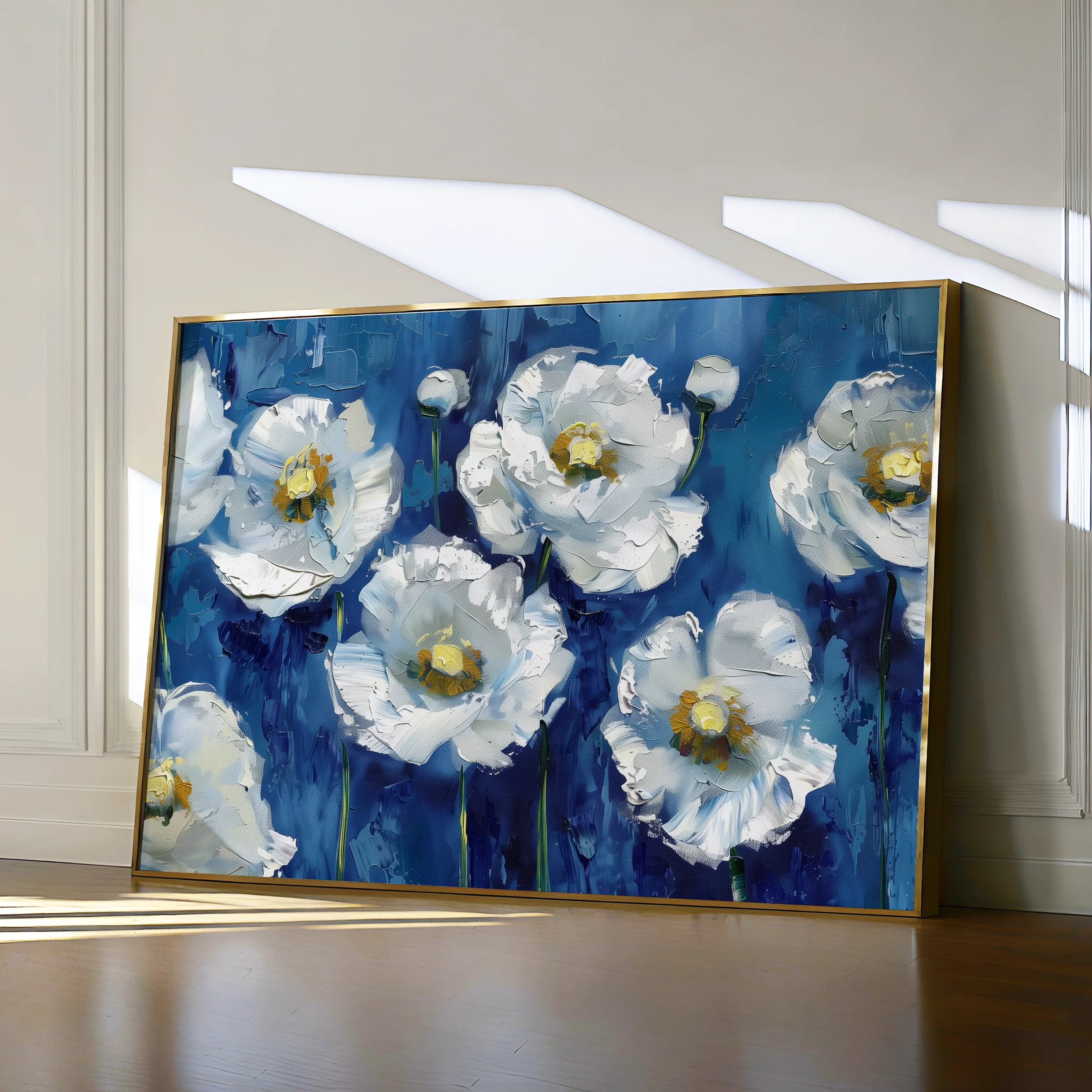 Floral 561 Canvas Art 18" x 24" / 45 x 60 cm / Black