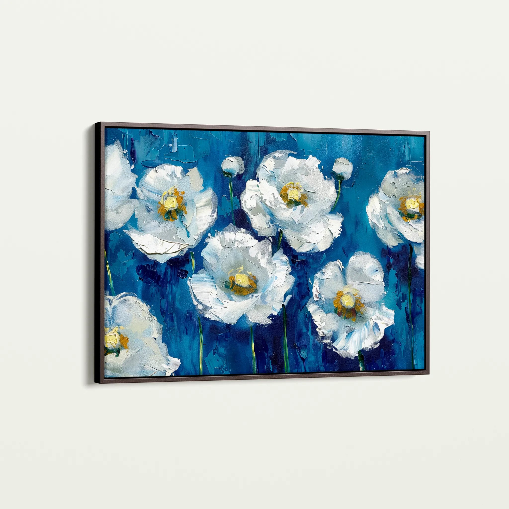 Floral 561 Canvas Art 18" x 24" / 45 x 60 cm / Black