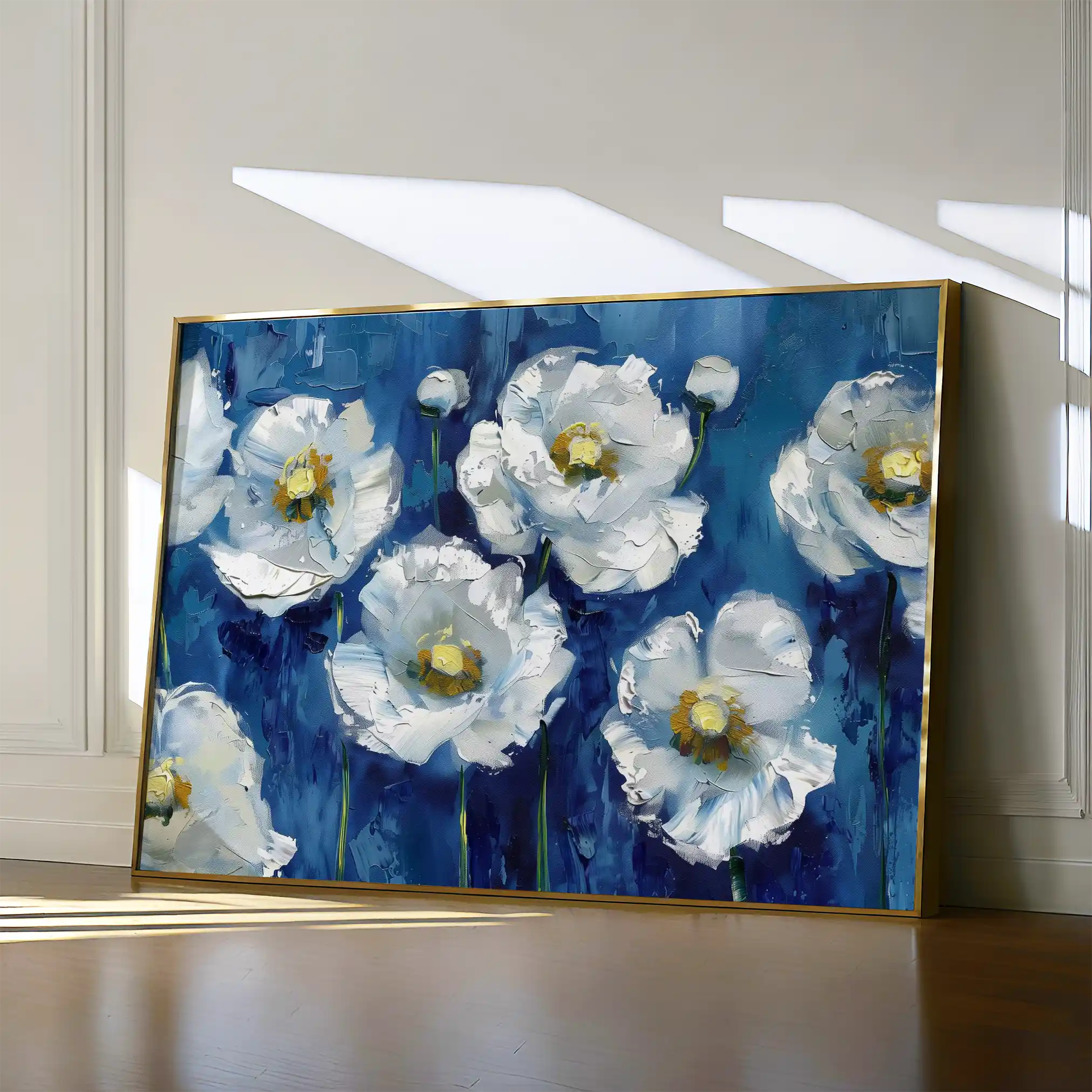 Floral 561 Canvas Art 60 x 40 cm / Black