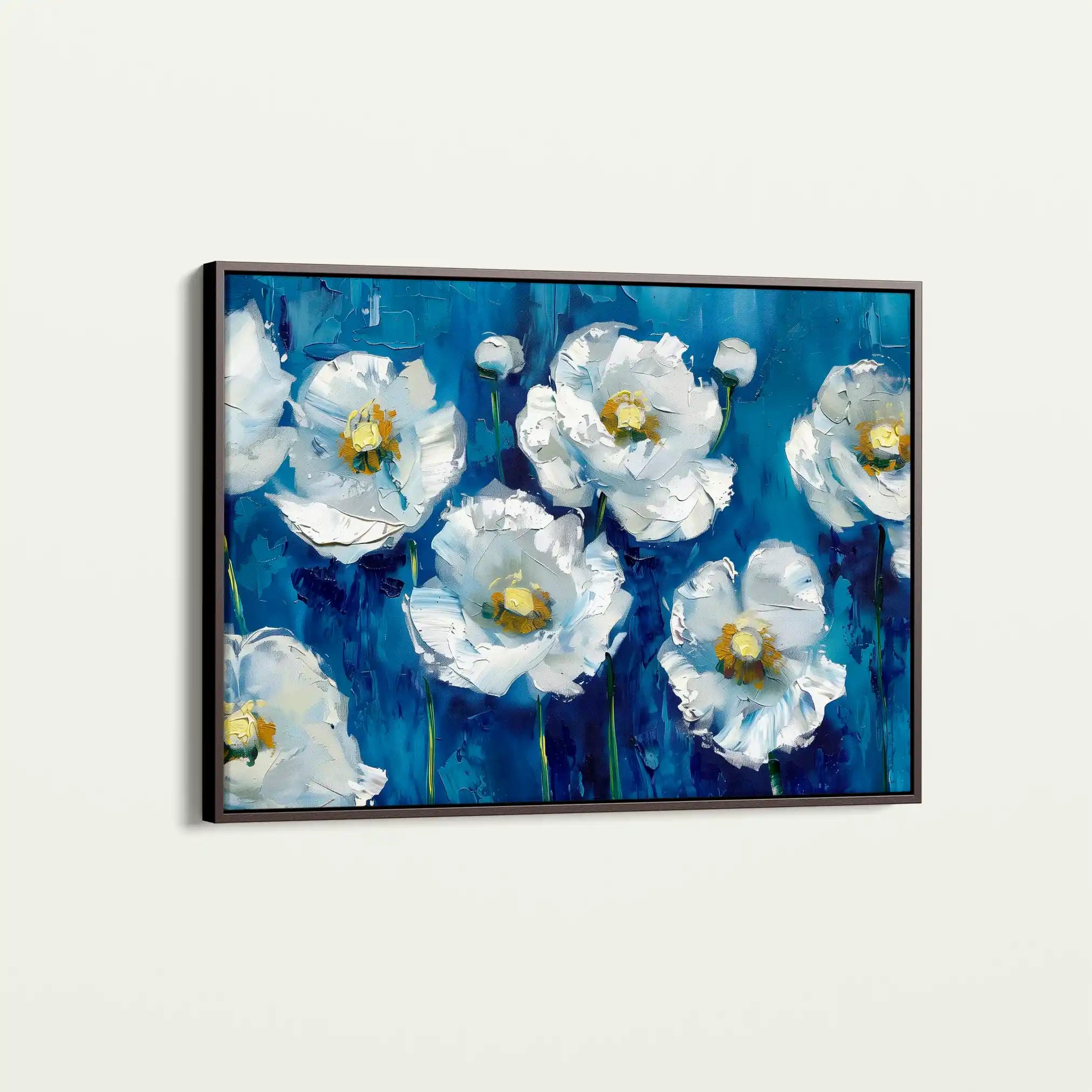 Floral 561 Canvas Art 60 x 40 cm / Black