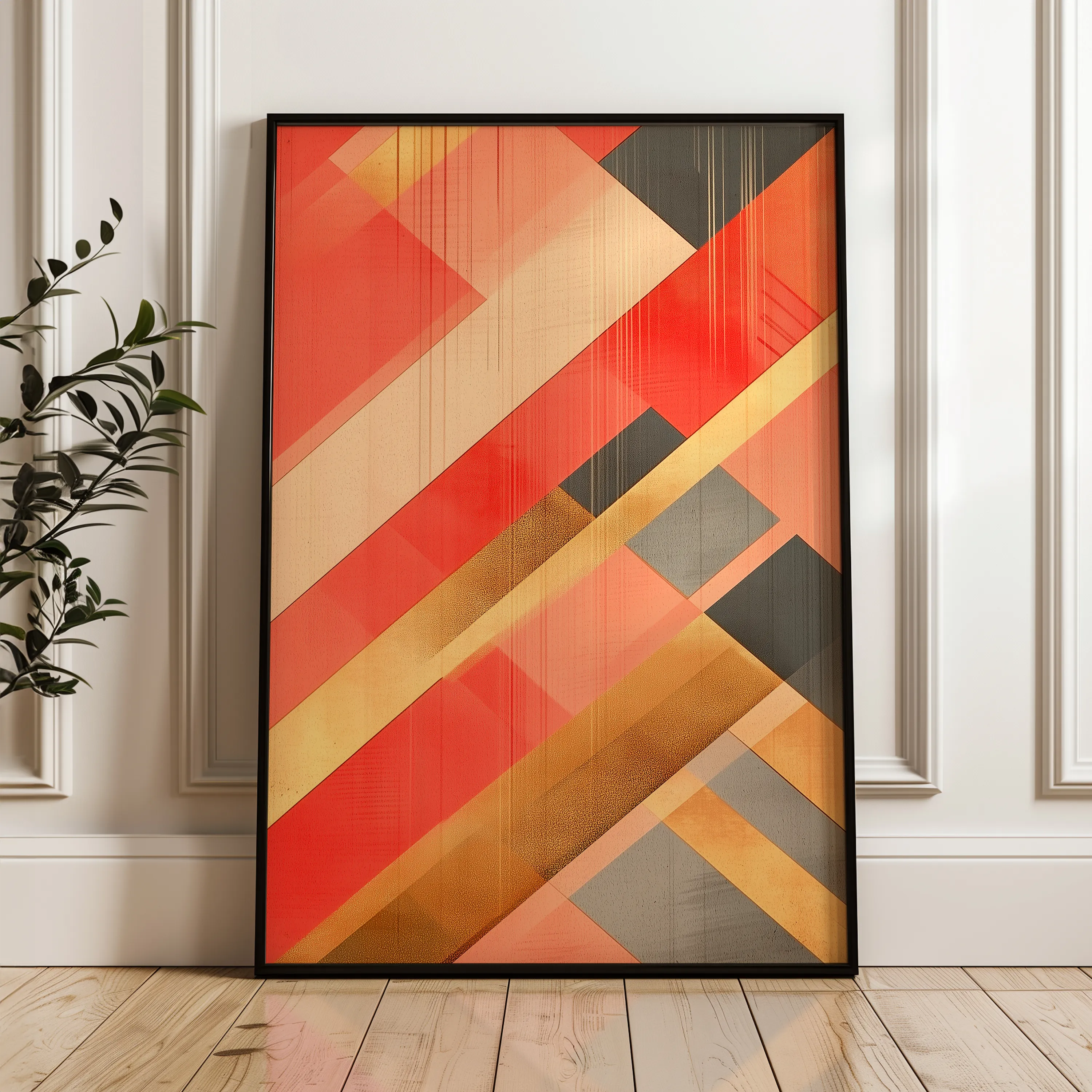 Abstract 562 Canvas Art 18" x 24" / 45 x 60 cm / Black