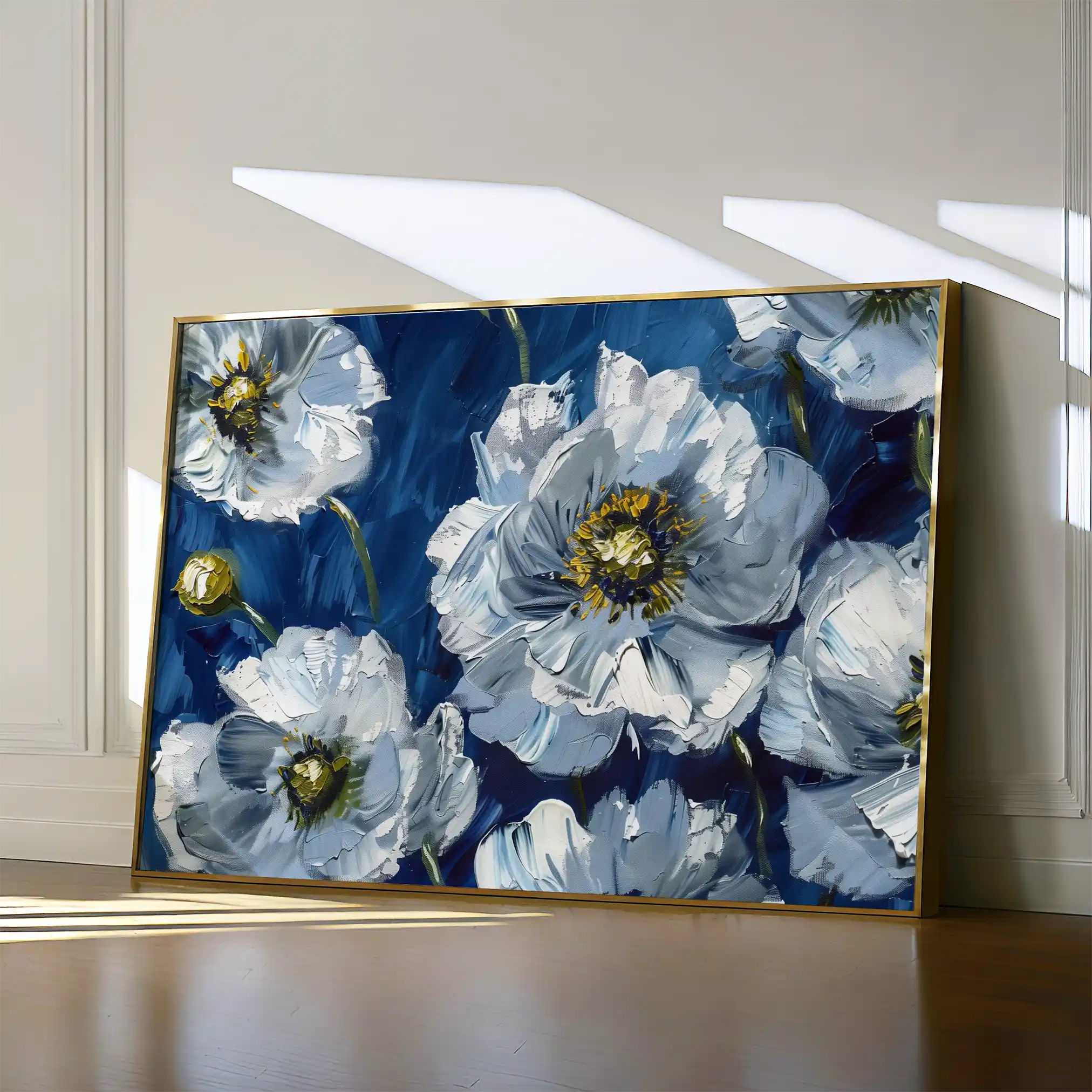 Floral 562 Canvas Art 60 x 40 cm / Black