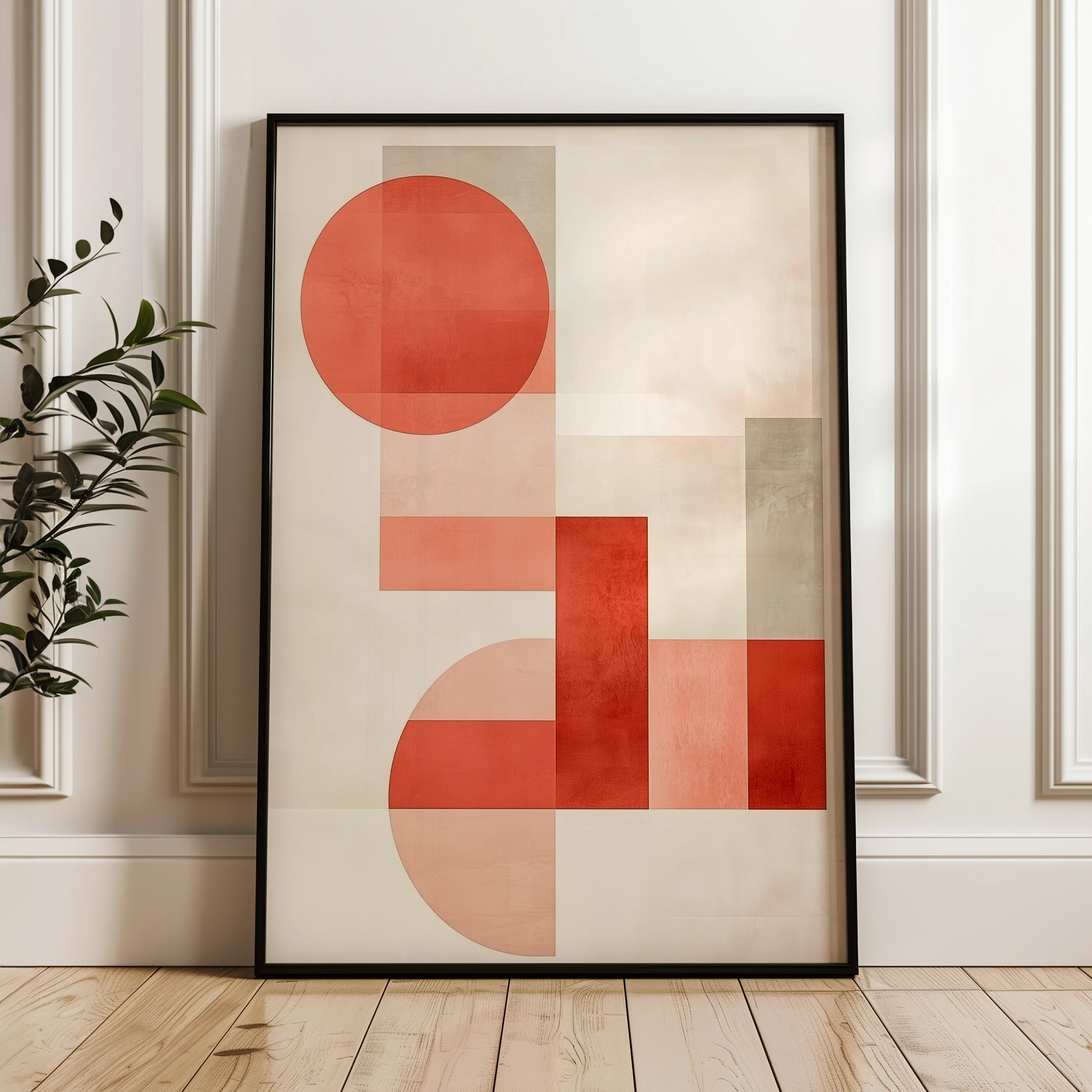 Abstract 563 Canvas Art 18" x 24" / 45 x 60 cm / Black