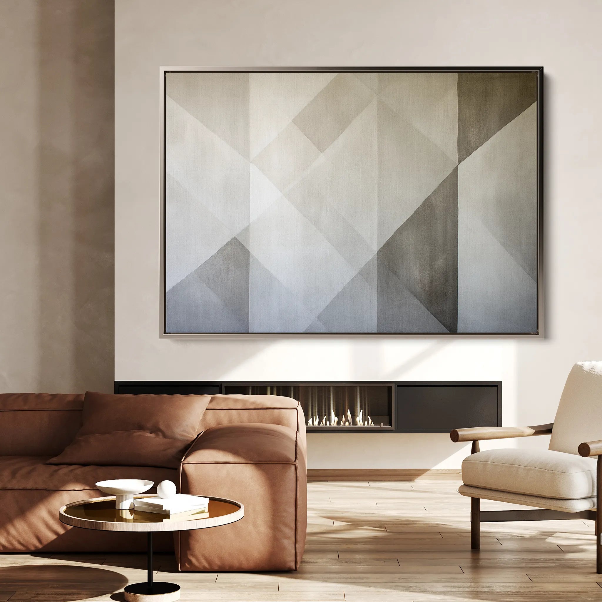 Abstract 564 Canvas Art 18" x 24" / 45 x 60 cm / Black