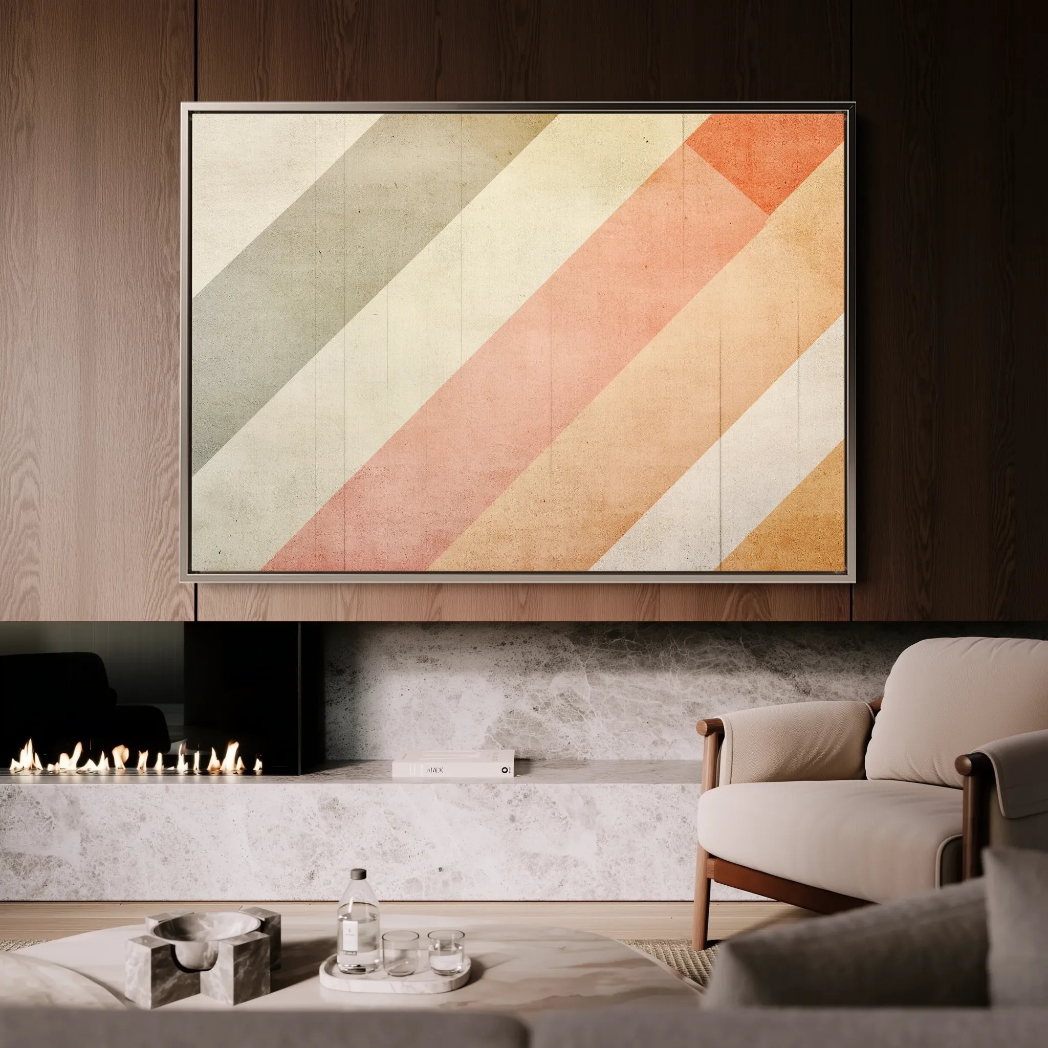 Abstract 565 Canvas Art 18" x 24" / 45 x 60 cm / Black