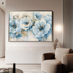 Floral 565 Canvas Art 18" x 24" / 45 x 60 cm / Black