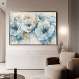 Floral 565 Canvas Art 18" x 24" / 45 x 60 cm / Black