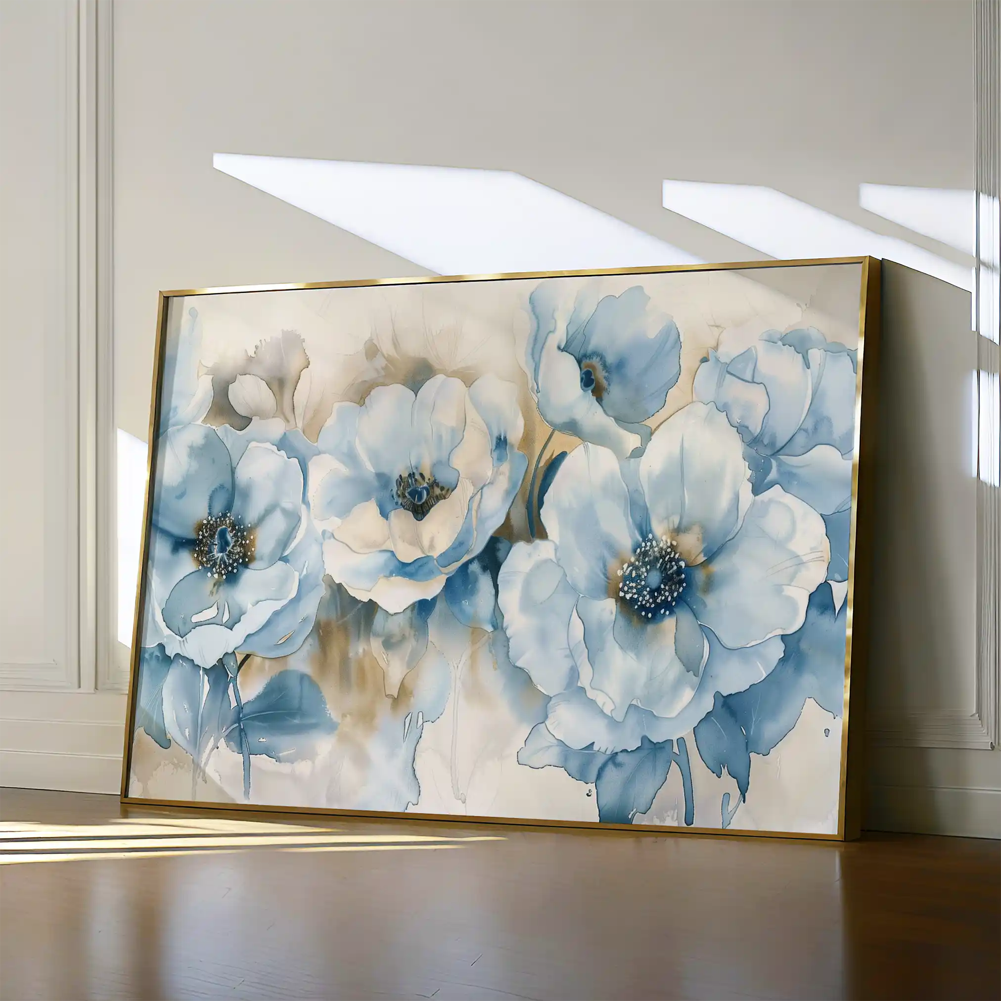 Floral 565 Canvas Art 60 x 40 cm / Black