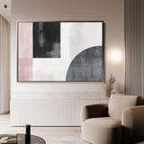 Abstract 566 Canvas Art 18" x 24" / 45 x 60 cm / Black