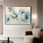 Floral 566 Canvas Art 18" x 24" / 45 x 60 cm / Black