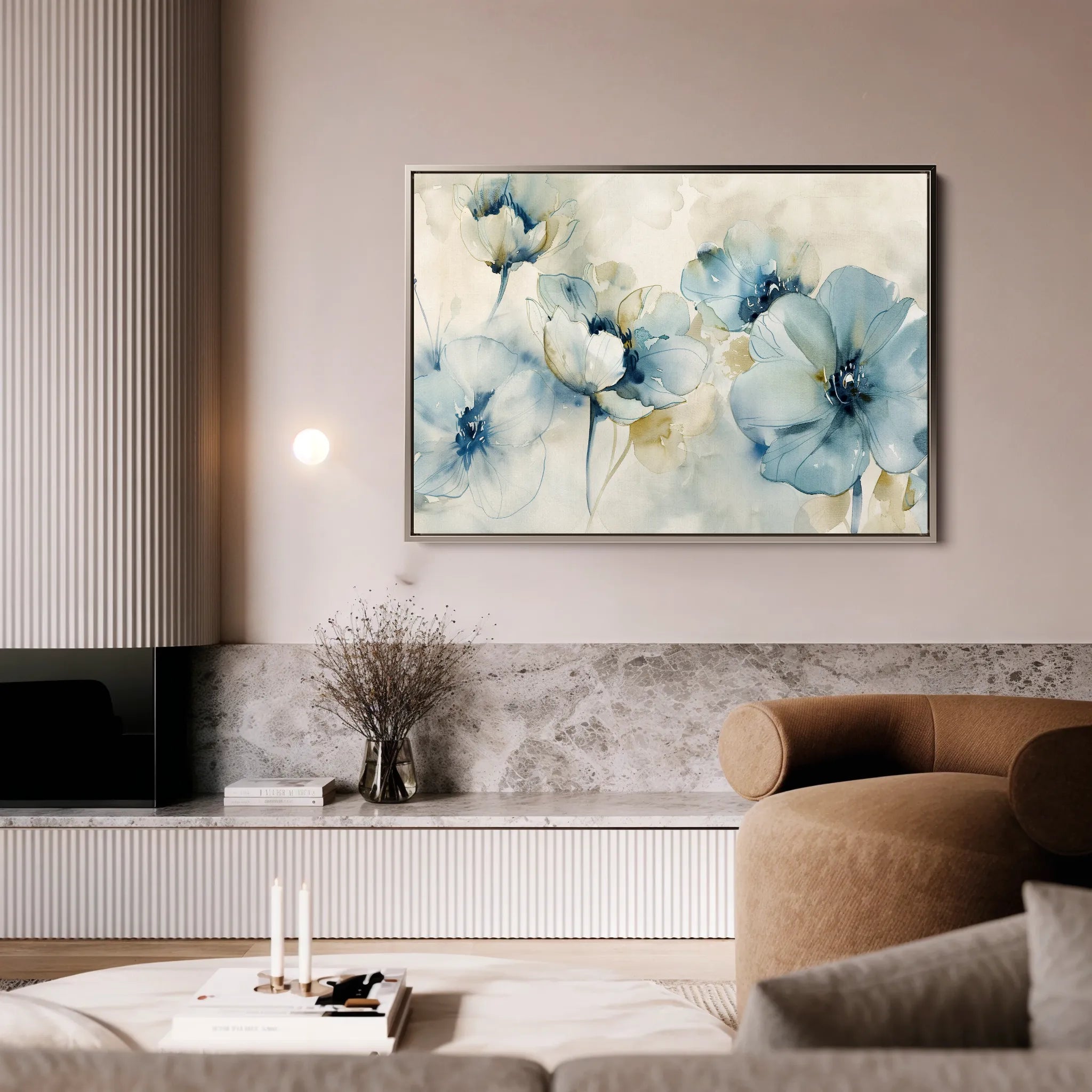 Floral 566 Canvas Art 18" x 24" / 45 x 60 cm / Black