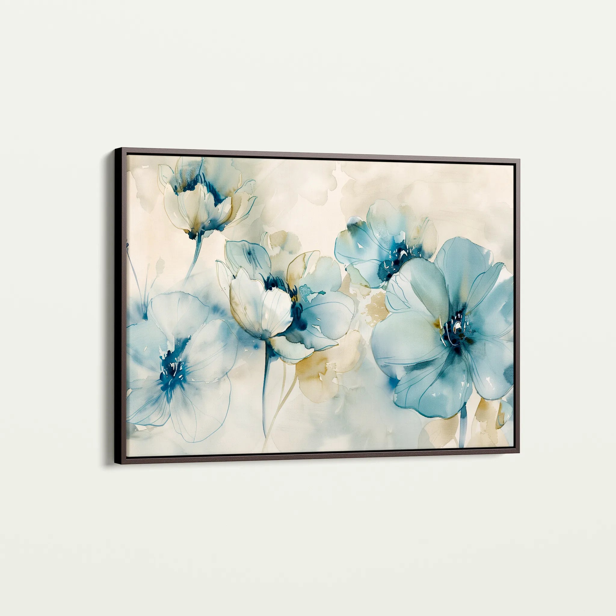 Floral 566 Canvas Art 18" x 24" / 45 x 60 cm / Black