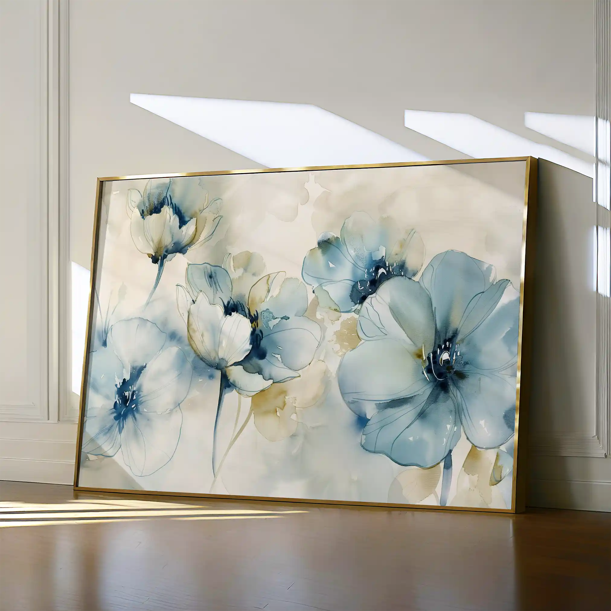 Floral 566 Canvas Art 60 x 40 cm / Black