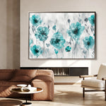 Floral 567 Canvas Art 18" x 24" / 45 x 60 cm / Black