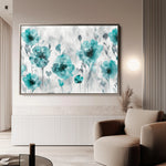Floral 567 Canvas Art 18" x 24" / 45 x 60 cm / Black