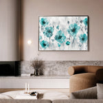 Floral 567 Canvas Art 18" x 24" / 45 x 60 cm / Black