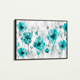 Floral 567 Canvas Art 18" x 24" / 45 x 60 cm / Black