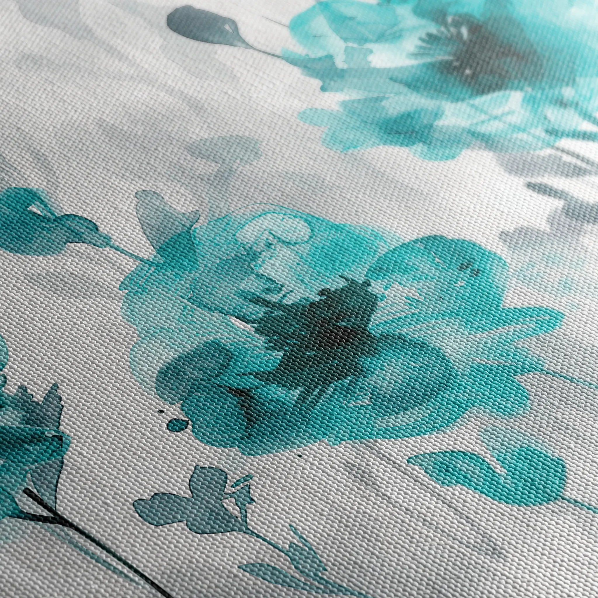Floral 567 Canvas Art 18" x 24" / 45 x 60 cm / Black
