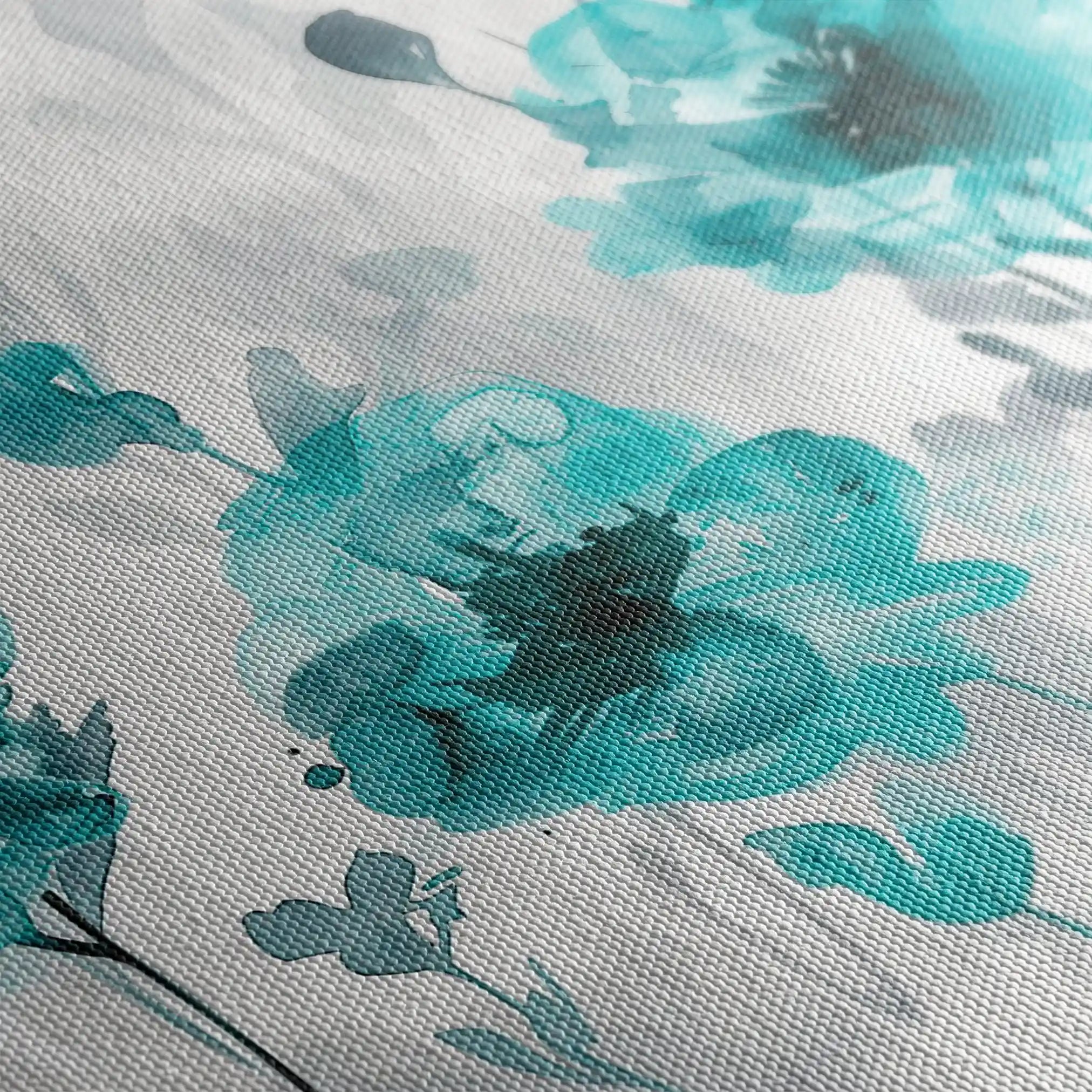 Floral 567 Canvas Art 60 x 40 cm / Black