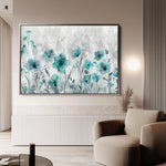 Floral 568 Canvas Art 18" x 24" / 45 x 60 cm / Black
