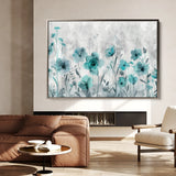 Floral 568 Canvas Art 18" x 24" / 45 x 60 cm / Black