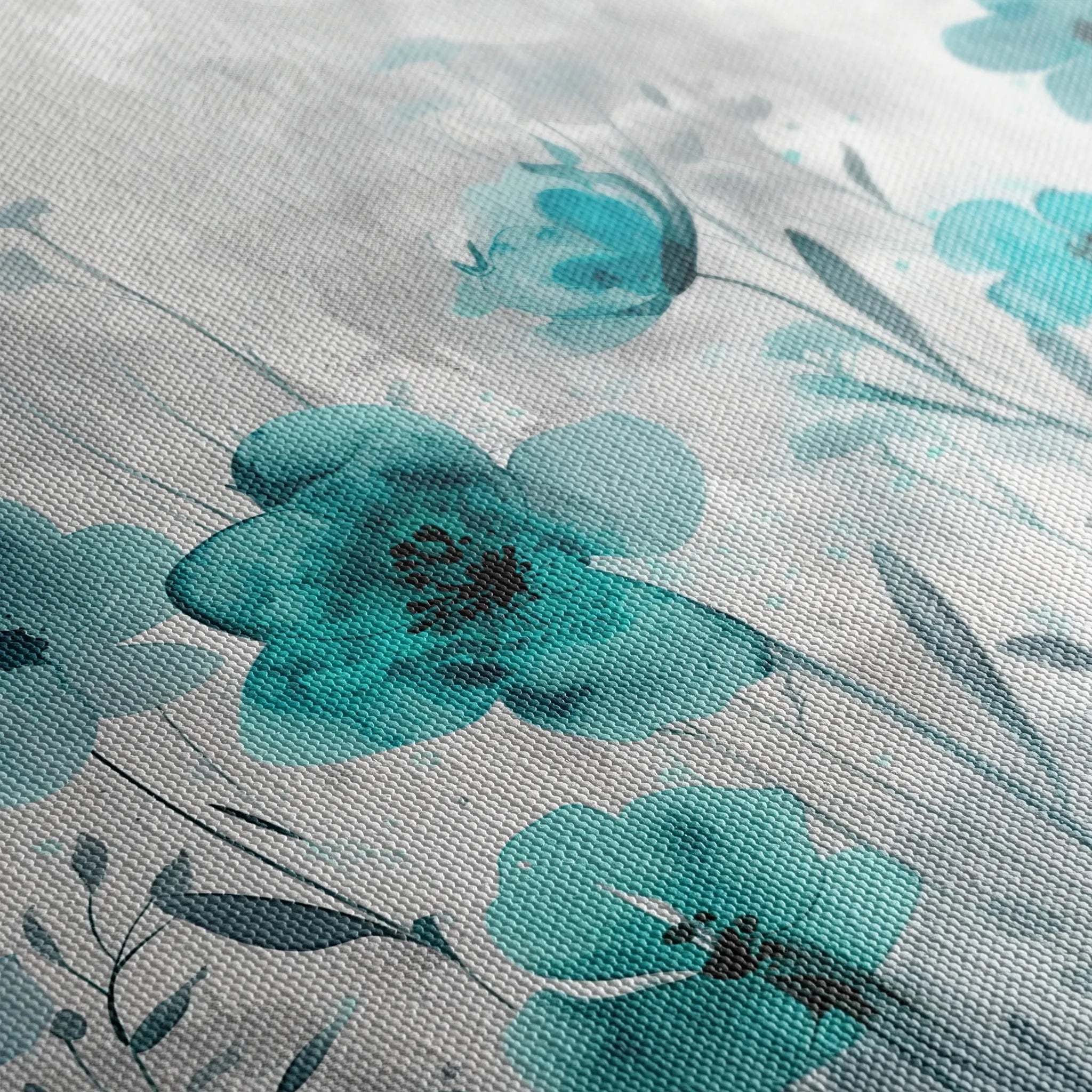 Floral 568 Canvas Art 18" x 24" / 45 x 60 cm / Black