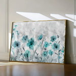 Floral 568 Canvas Art 60 x 40 cm / Black