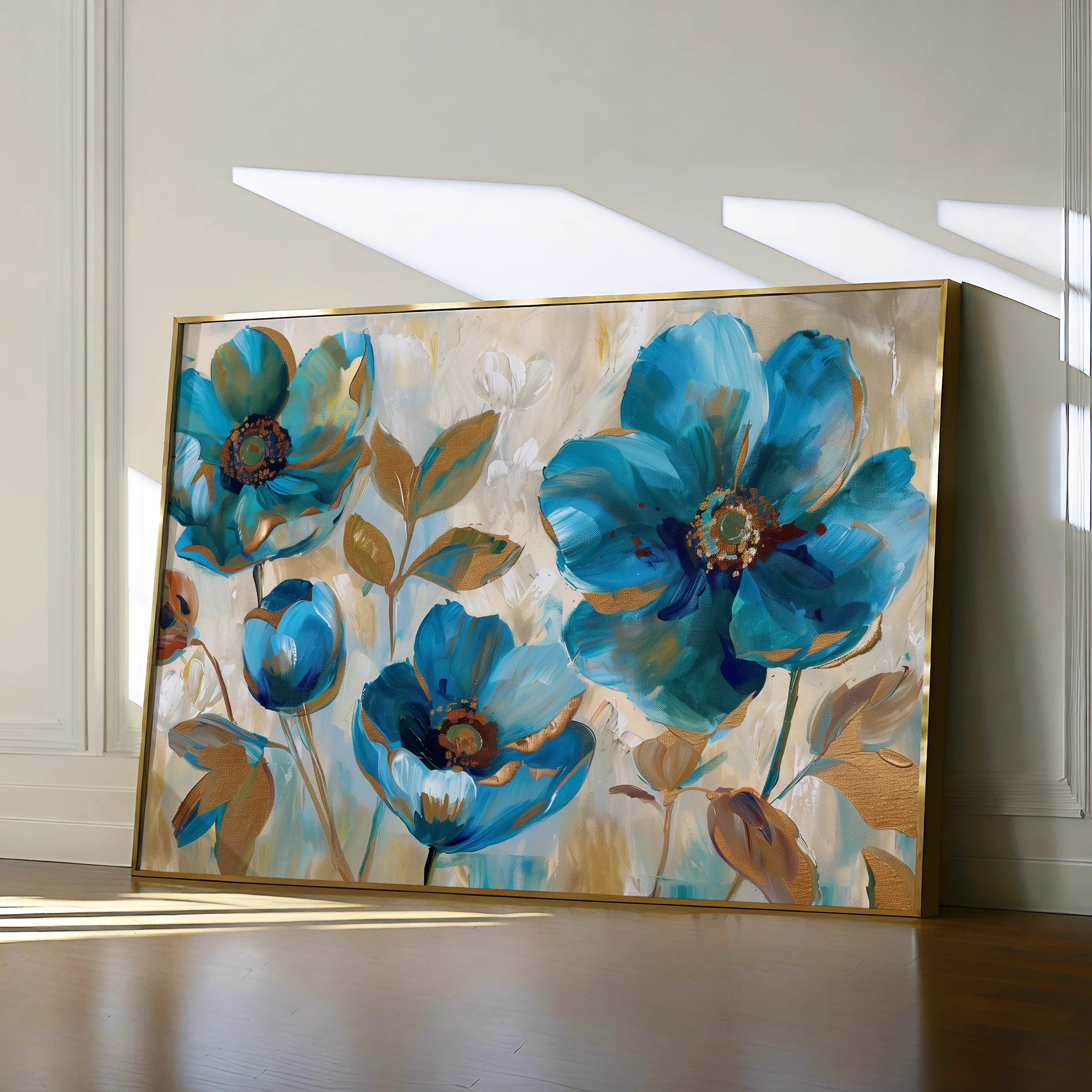 Floral 569 Canvas Art 18" x 24" / 45 x 60 cm / Black