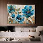 Floral 569 Canvas Art 18" x 24" / 45 x 60 cm / Black
