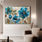 Floral 569 Canvas Art 18" x 24" / 45 x 60 cm / Black