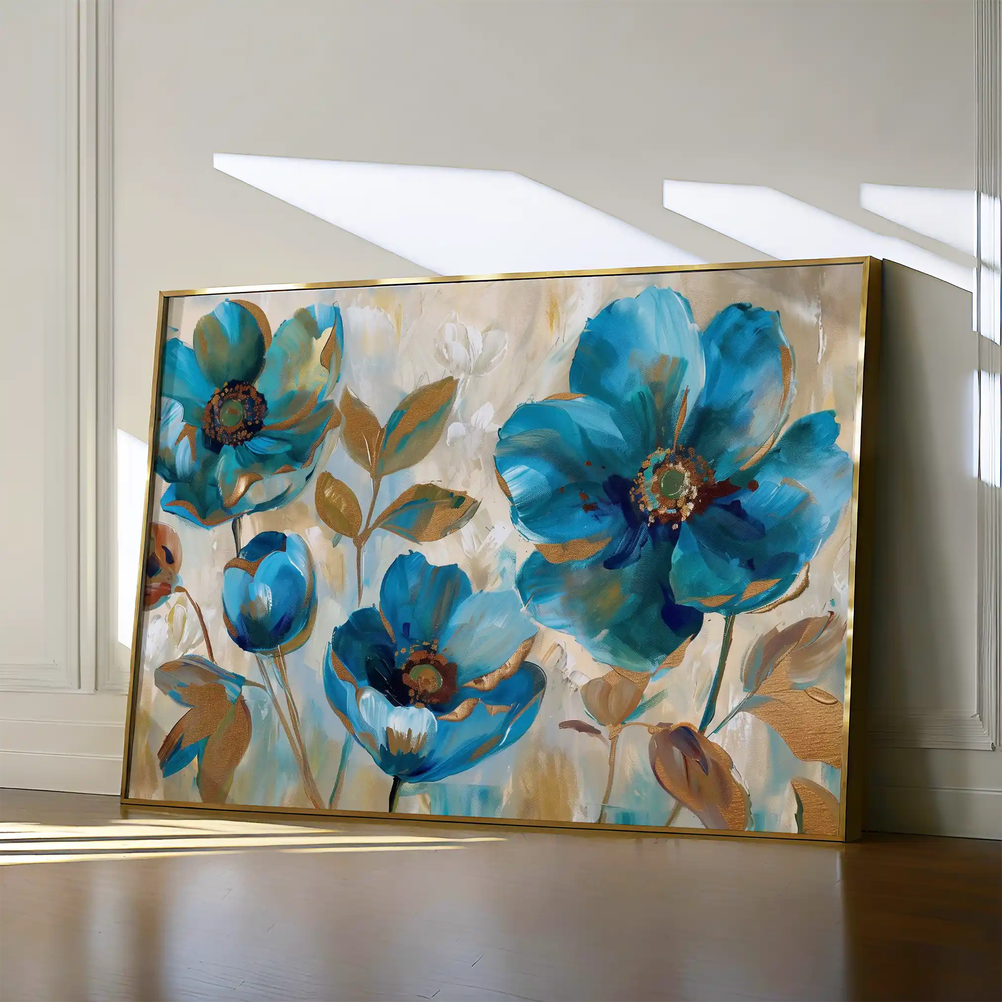 Floral 569 Canvas Art 60 x 40 cm / Black