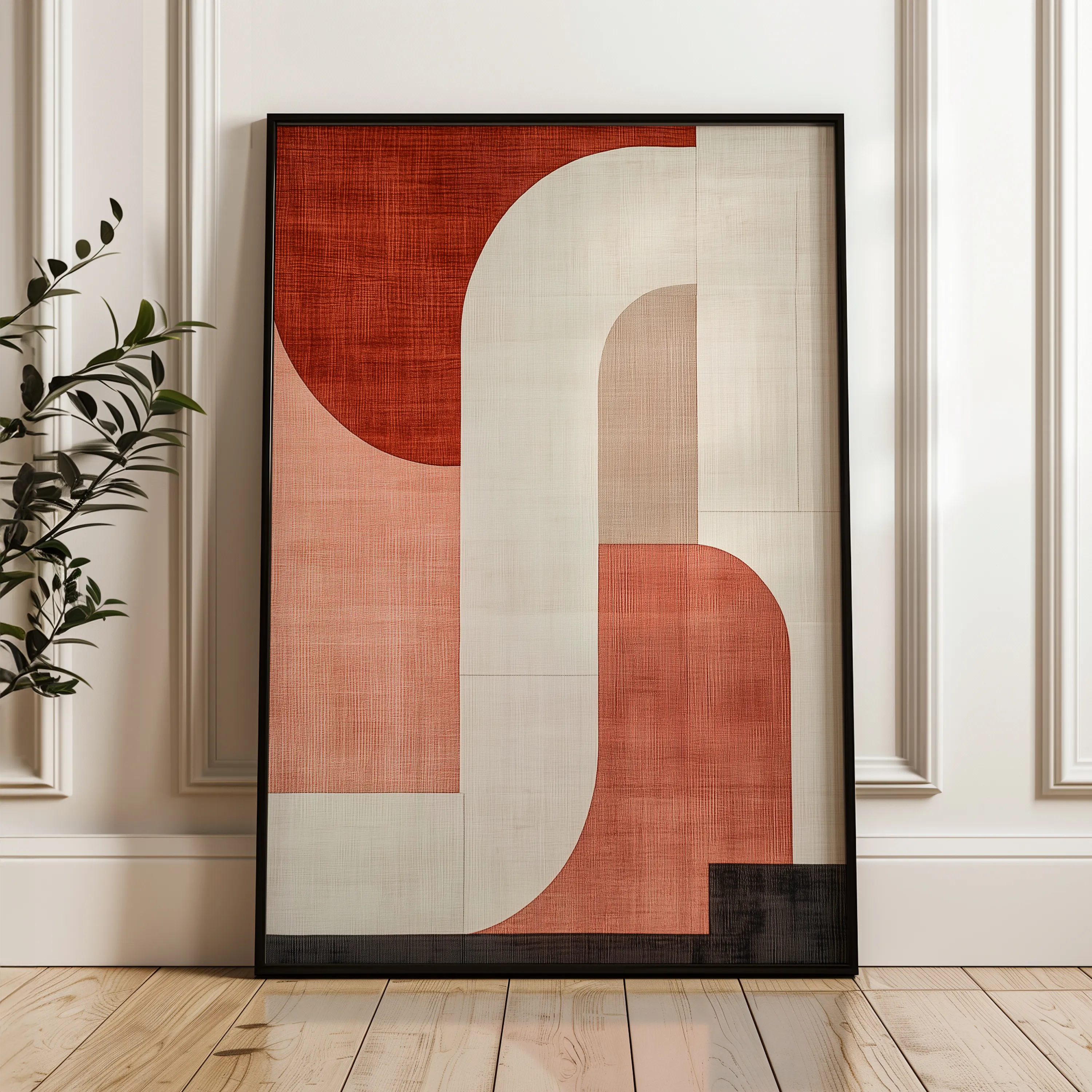 Abstract 570 Canvas Art 18" x 24" / 45 x 60 cm / Black
