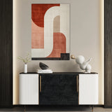 Abstract 570 Canvas Art 18" x 24" / 45 x 60 cm / Black