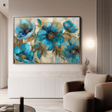 Floral 570 Canvas Art 18" x 24" / 45 x 60 cm / Black