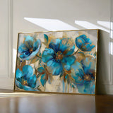 Floral 570 Canvas Art 18" x 24" / 45 x 60 cm / Black