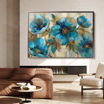 Floral 570 Canvas Art 18" x 24" / 45 x 60 cm / Black