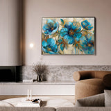 Floral 570 Canvas Art 18" x 24" / 45 x 60 cm / Black