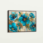 Floral 570 Canvas Art 18" x 24" / 45 x 60 cm / Black