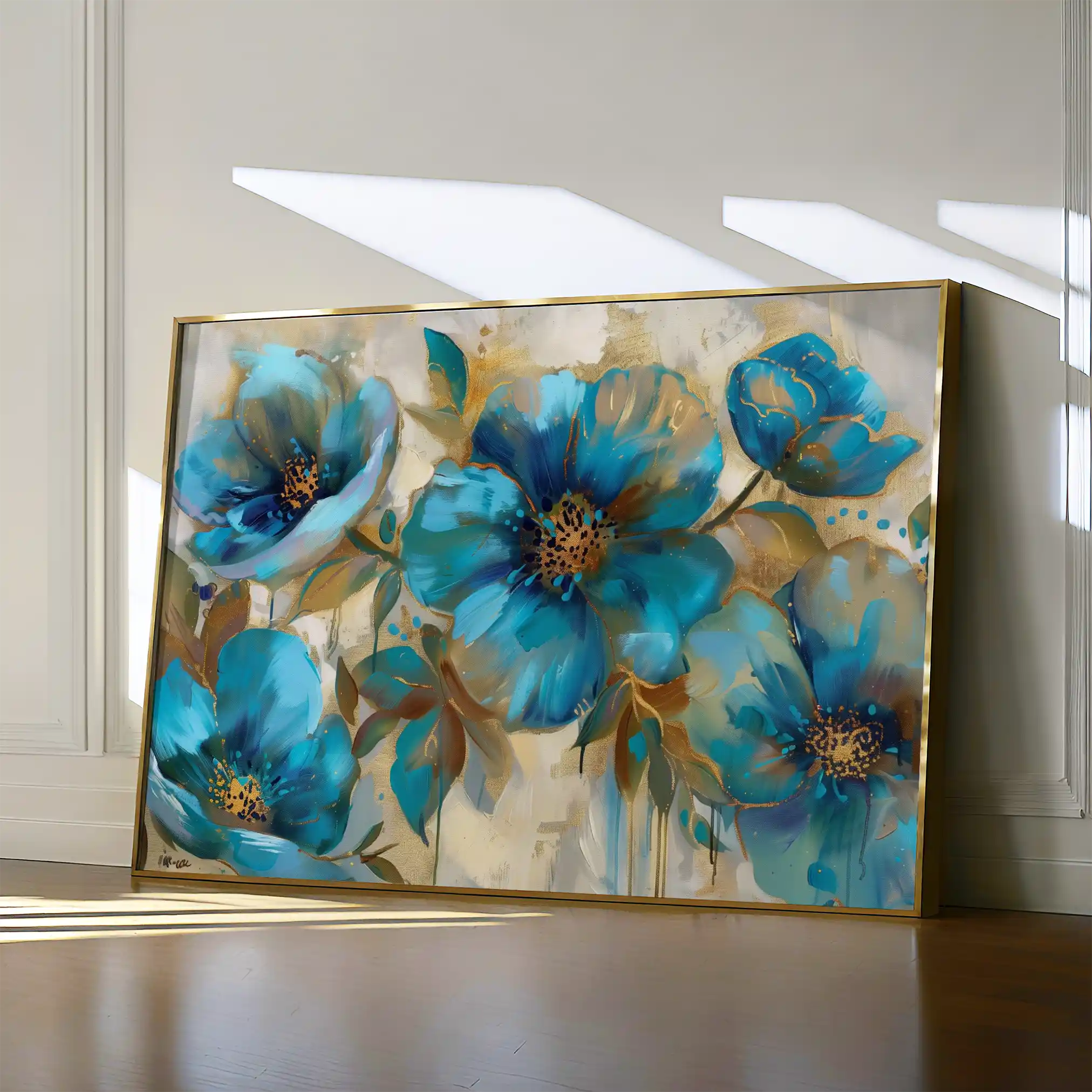 Floral 570 Canvas Art 60 x 40 cm / Black