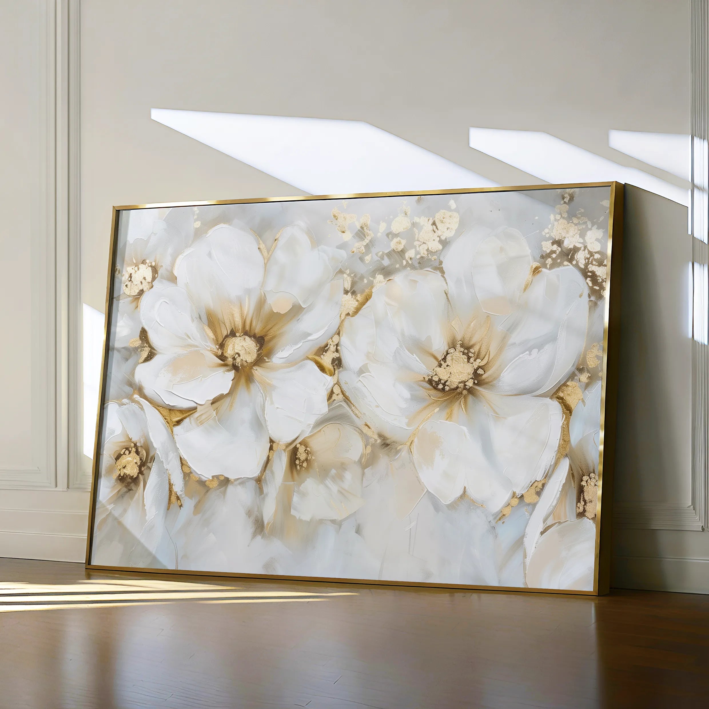 Floral 571 Canvas Art 18" x 24" / 45 x 60 cm / Black