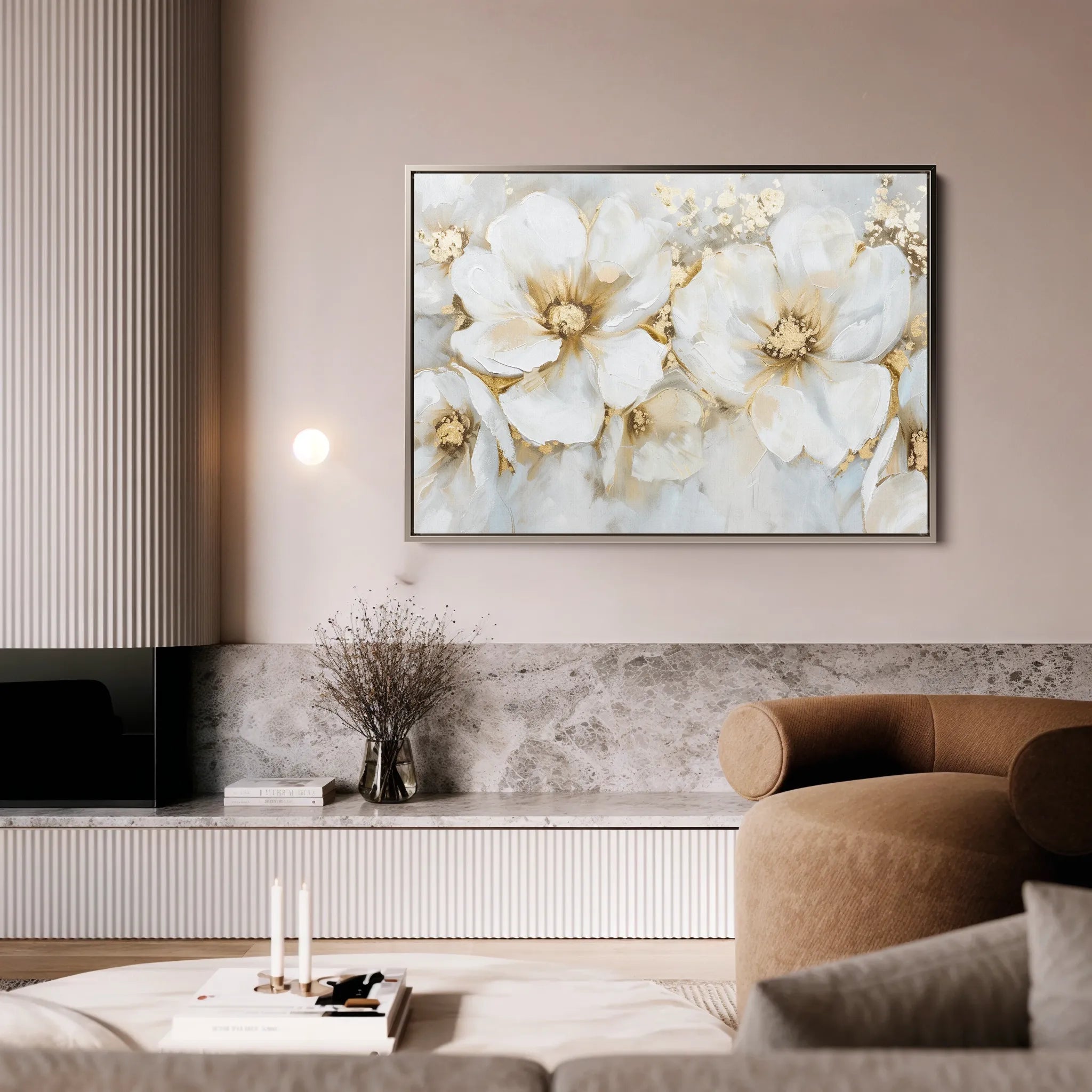 Floral 571 Canvas Art 18" x 24" / 45 x 60 cm / Black