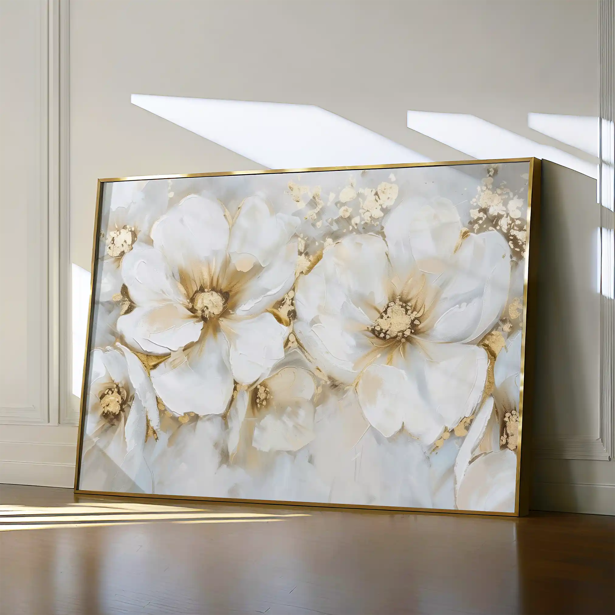 Floral 571 Canvas Art 60 x 40 cm / Black