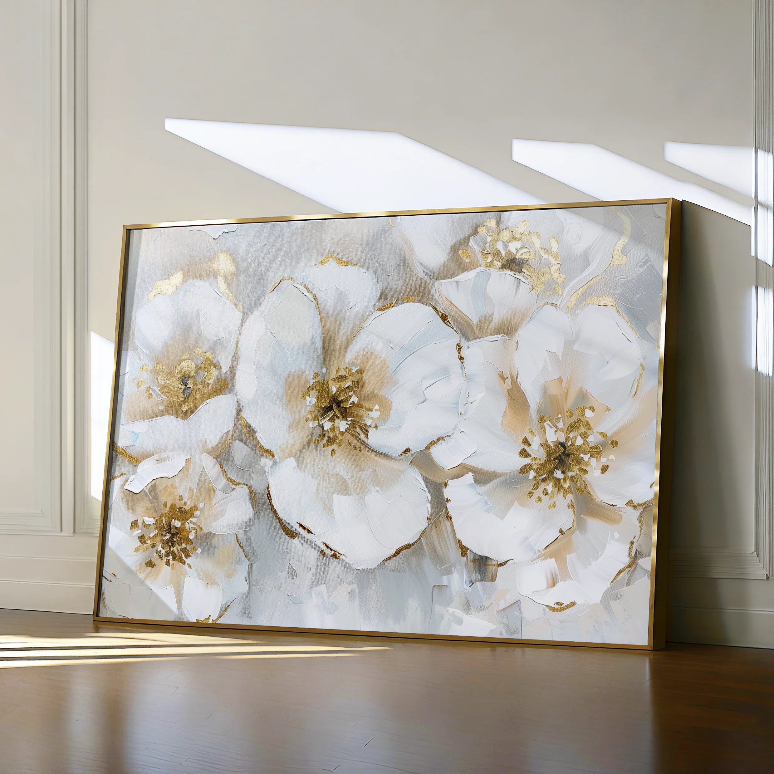 Floral 572 Canvas Art 18" x 24" / 45 x 60 cm / Black