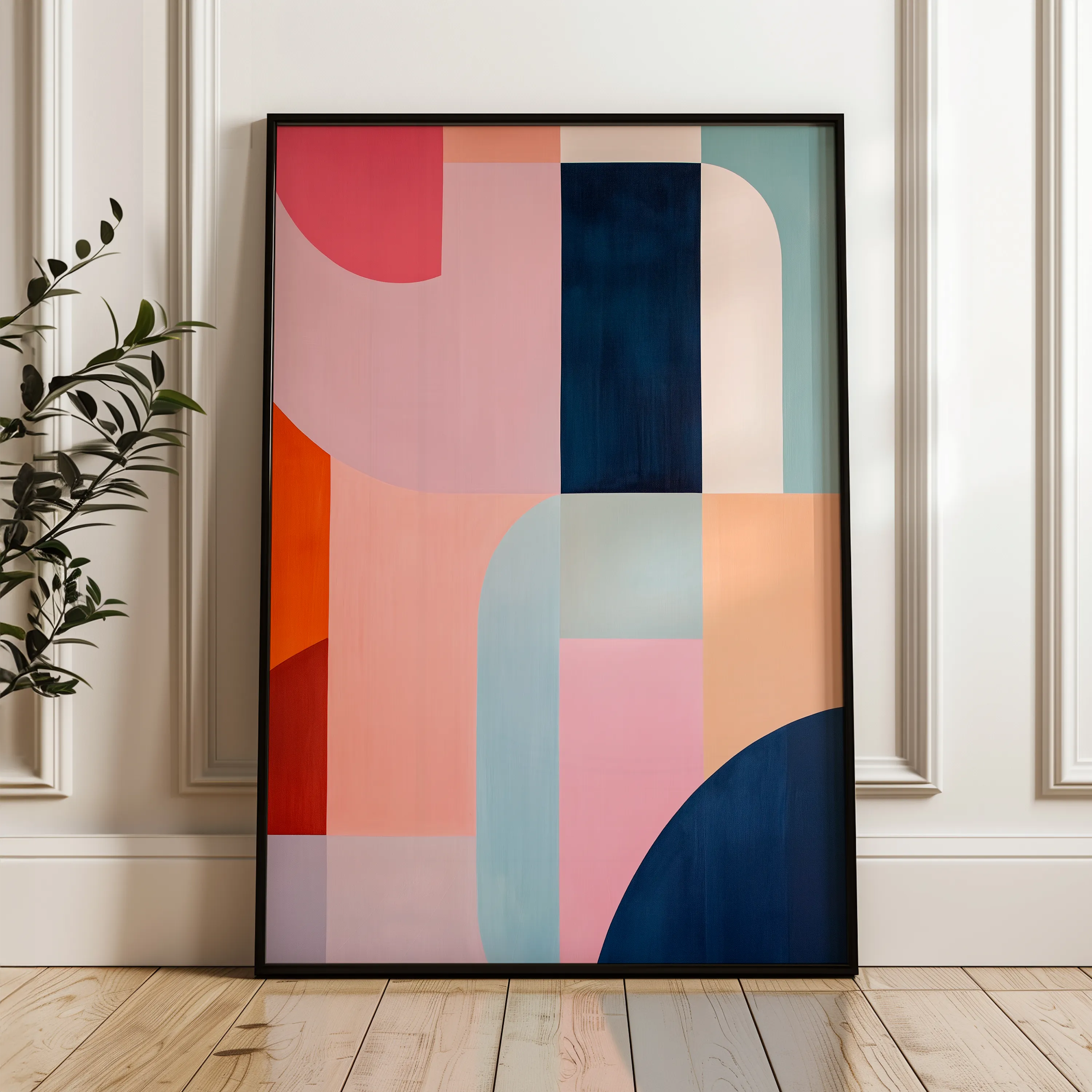 Abstract 573 Canvas Art 18" x 24" / 45 x 60 cm / Black