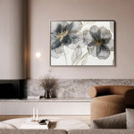 Floral 573 Canvas Art 18" x 24" / 45 x 60 cm / Black